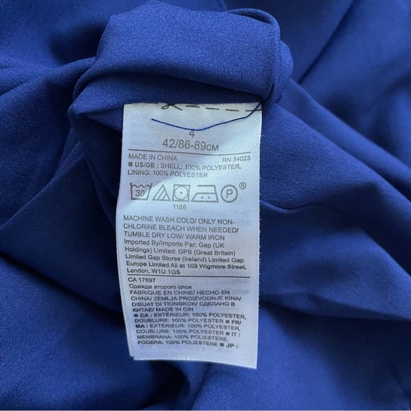 Banana Republic Fit&Flare Satin Maxi Floral Dress Size 4 Blue Green - Picture 13 of 16